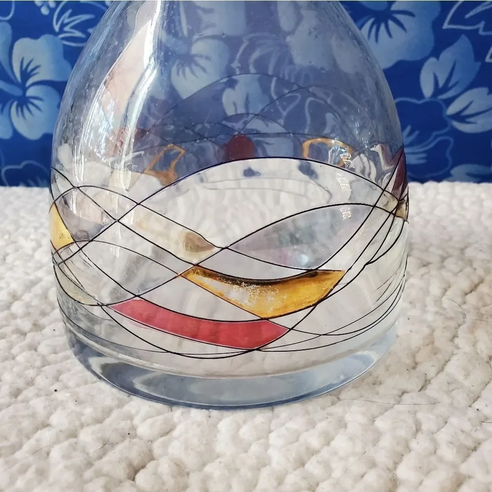Art Deco Whiskey Decanter Glass Vintage